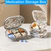 Portable Medicine Box Pill Case with Multiple Compartments Large Capacity Transparent Design