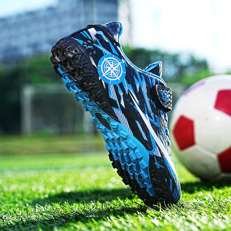 Spring children's broken nails Velcro football shoes boys long nails training middle children girls short nails competition shoes