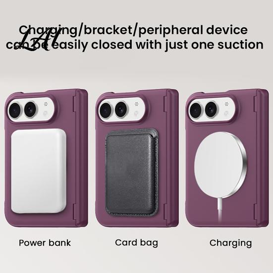 Shockproof Matte Shell with Ring Stand Case for Phone Magnetic Folding IPhoneDuo Hands Free Viewing 360 Degree Full Protection Rotating Stand