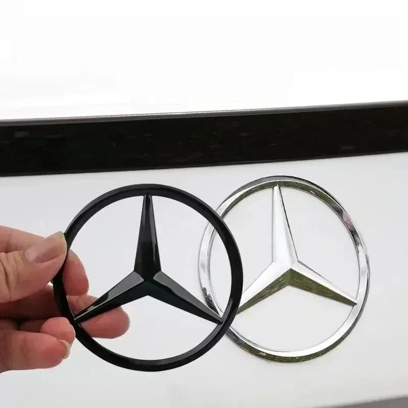 3D Наклейка-значок на капот автомобиля Круглая из цинкового сплава Декоративная наклейка на багажник Для Mercedes Benz C E S Class W204 W212 W220