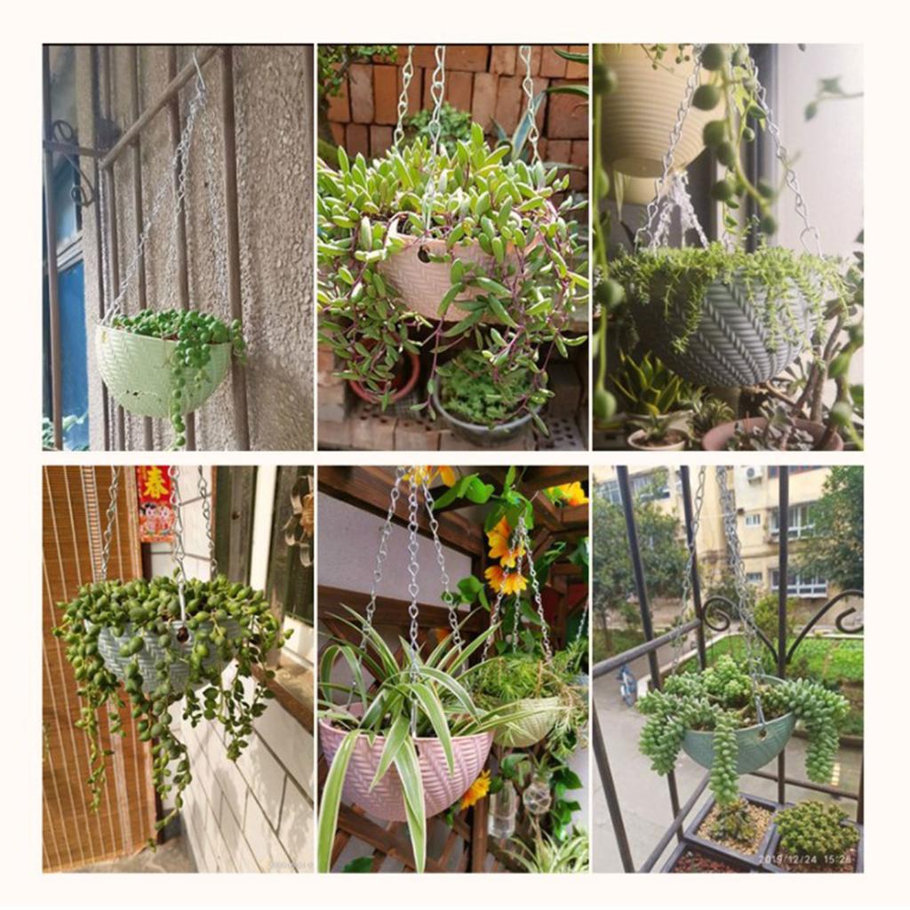 Plants Hanger Wide Opening 5.9x3.5 Inch Garden Balcony Yard Decorative Hanging Basket cacti Succulent Hanging Planter