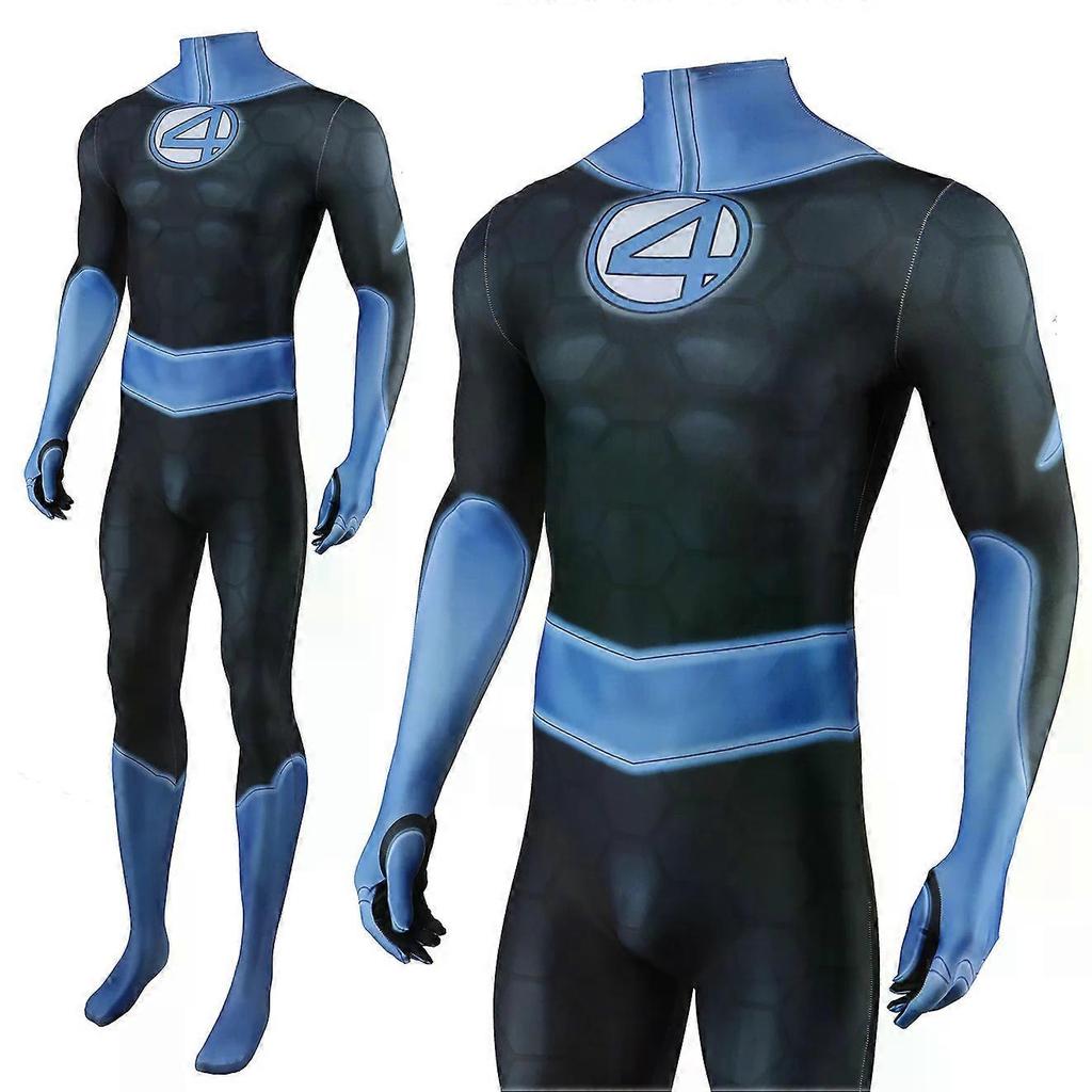 Fantastic Four Cosplay Costume Superhero 3D Printed Spandex Bodysuit Mister Fantastic Richards Zentai Outfit Halloween Costume