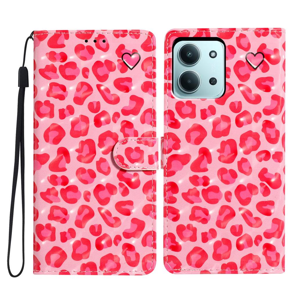 Для Xiaomi Redmi 15C 4G (Глобальный) (171 мм)/Чехол для Poco C85 4G Кожаный кошелек Чехол для телефона 3D печать рисунка