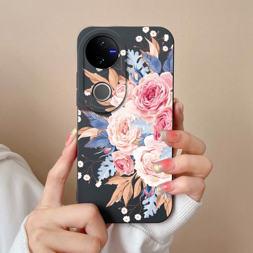 Чехол для телефона Vivo Y16 Y31 Y53S Y55 IQOO Z10X V50 Y51 Y70 с красивым цветочным узором и рисунком авокадо, мягкий жидкий силиконовый пылезащитный чехол для Vivo, чехол-бампер