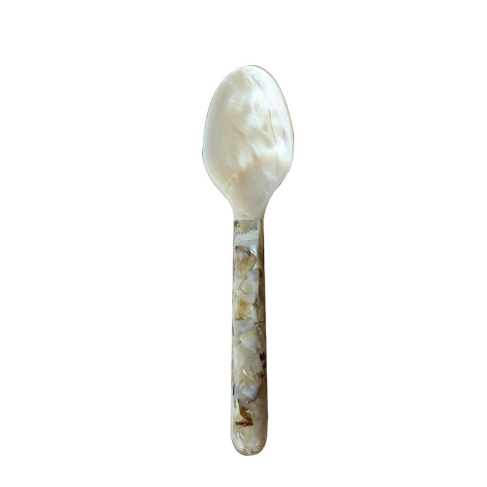 Home Creative Caviar Tableware Scoop Coffee Ice Cream Dessert Spoon Fork Shell Spoon Teaspoon4