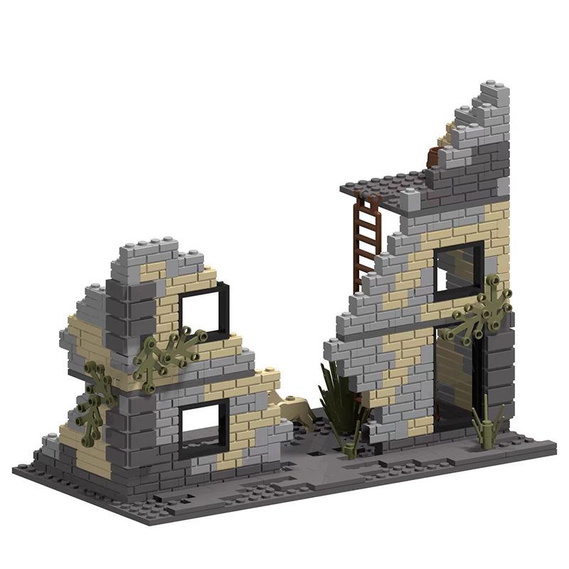 Сцена руин Опасные здания Руины Военные здания Сборка игрушек Ожесточенные бои Заброшенные здания