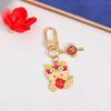 Chinese Style Lion Dance Keyring Loong Lunar New Year Pendant Fashion Zodiac Dragon Keychain  Kids