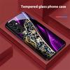 Jinmai Красно-фиолетовый Для Samsung Galaxy A15 5G 54 4G 51 50 24 35 90 71 12 51 53 52S 80 22 34 Черный Чехол для телефона из закаленного стекла