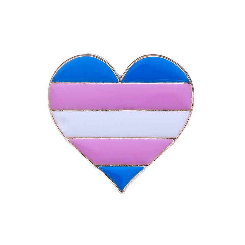 Trendy Rainbow Heart Drip Oil Brooch - Versatile Fashion Jewelry Gift