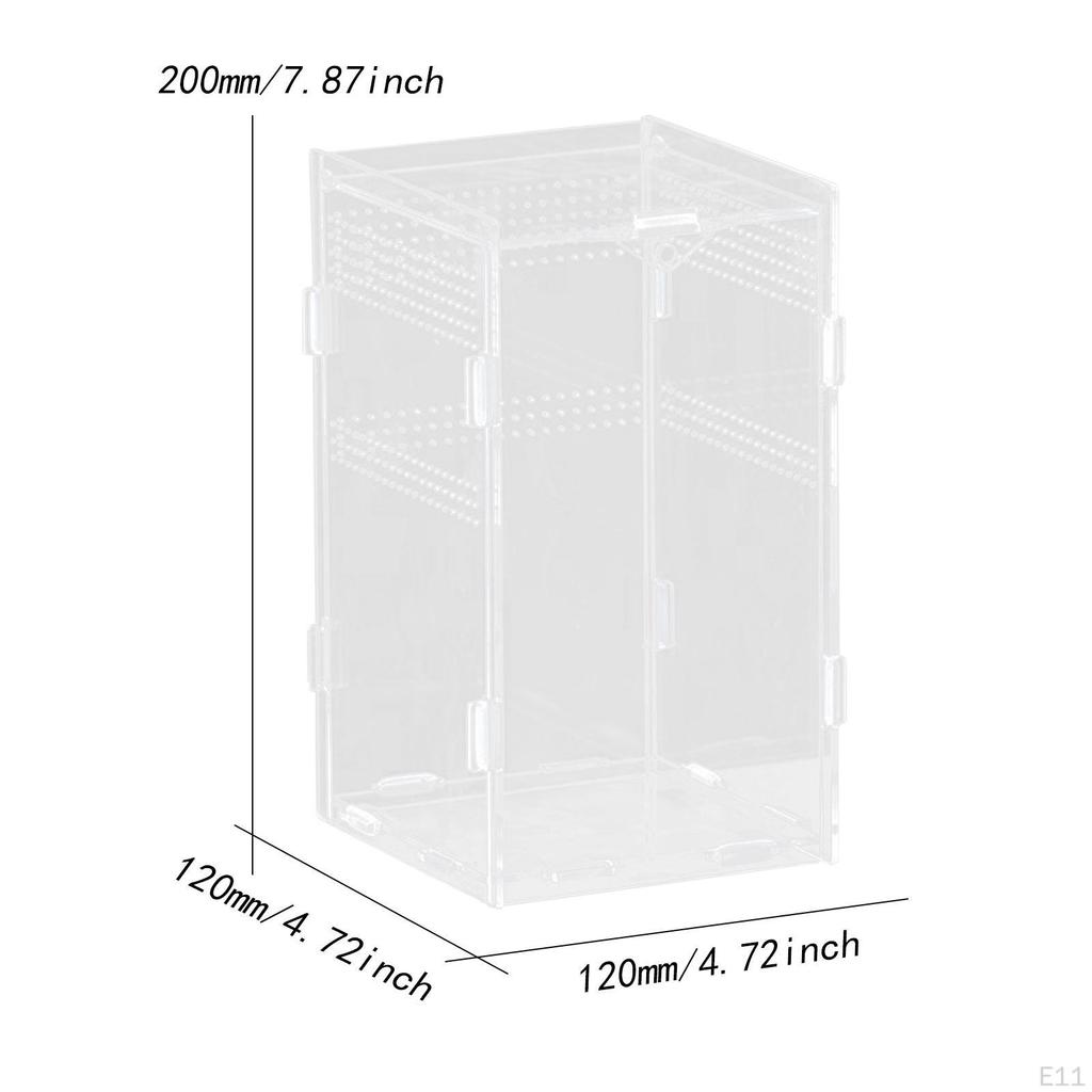 Reptile Breeding Box Animal Habitat Cage Clear Terrarium Enclosure for Geckos Young
