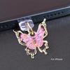Glitter Butterfly Phone Dust Plug Accessories Decoration Hanging Pendant For Iphone For Samsung Type-C Charging Port