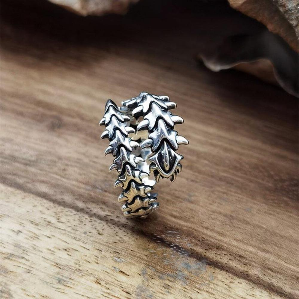 Аниме Кольцо Канеки Косплей Регулируемое Открывающееся Унисекс Панк Украшения Ретро Геометрическое Кольцо-Позвоночник Подарок Реквизит Аксессуары