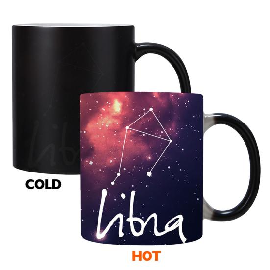 Horoscope Heat Changing Mug 11oz Constellation Tea Cup Ceramic Heat Sensitive Coffee