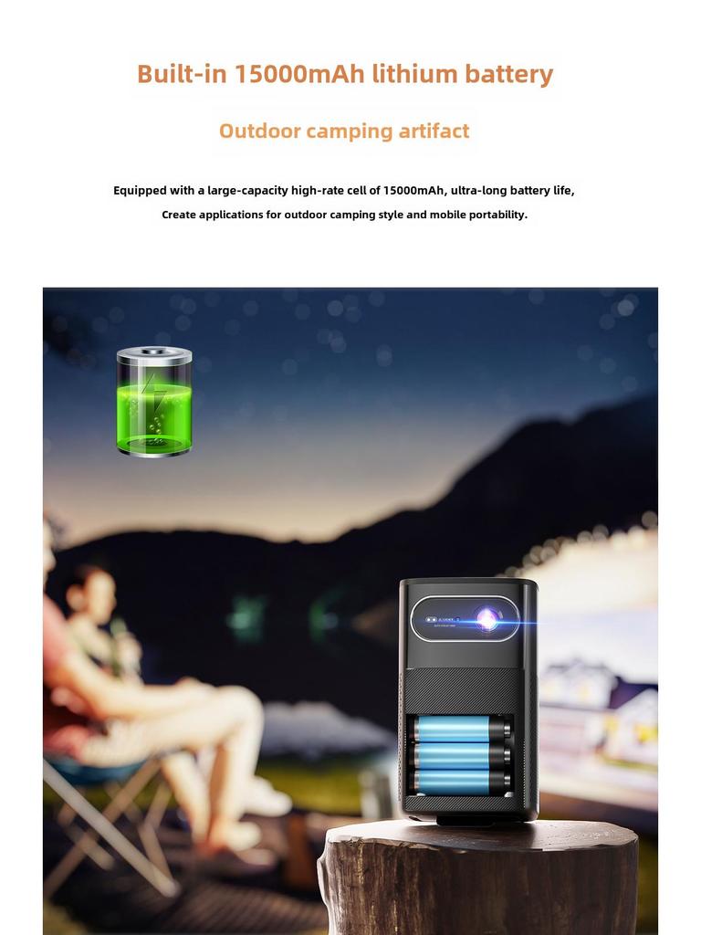 M1 Портативный умный домашний проектор, 1080p Ultra-Clear для гостиной и спальни