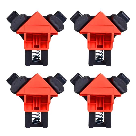 Удобный угловой зажим для деревообработки, красный, пластиковый, зажимной, без сборки, прочный, безопасный