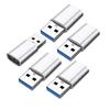 5 шт. Адаптер Type-C на USB 3.0 Конвертер USB-C (мама) на USB (папа) с быстрой зарядкой и передачей данных Универсальный разъем USB-C