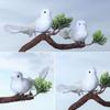 Vivid Artificial Crafts Home Decor Love Peace Pigeons Imitation Bird Model Simulation White Pigeon