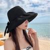 Летняя Шляпа Женская Шляпа от Солнца Однотонная Складная Шляпа-Ведро Наружная Защита от Солнца Пляжные Аксессуары Путешествия