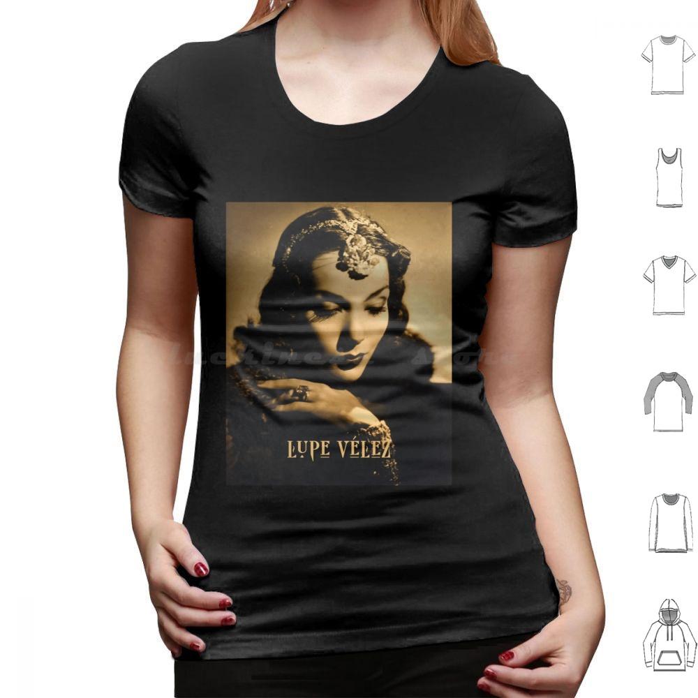 Футболка Lupe Vélez Большой Размер 100% Хлопок Lupe Vélez Мексиканская Актриса Танцовщица Певица Золотой Век Голливудского Кино Кинозвезда Фильм