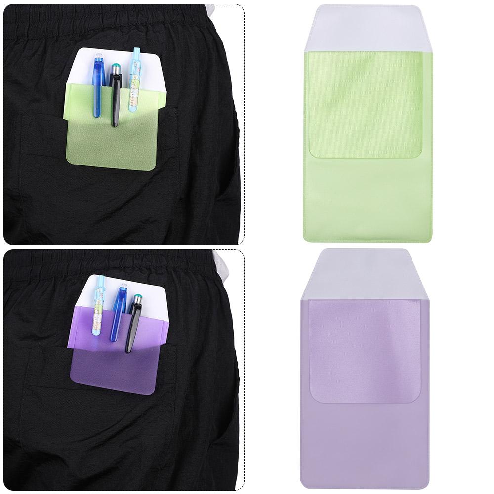 3Pcs School PVC Colorful Doctors Nurses Supplies Pocket Protector Leak-Proof Pen Pouch Pencil Case