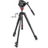 Manfrotto MVK500190XV Video Tripod Head MVH500AH Video Head 190mm Aluminum Tripod with 3 for and Studio Use Kit, + Leveling, Sections, Photography,