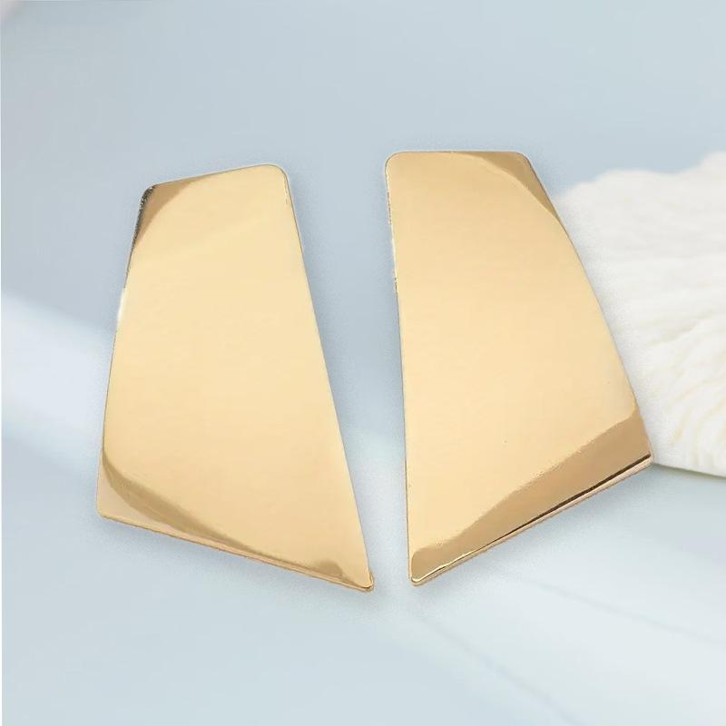 Простые металлические геометрические серьги-гвоздики, трендовые украшения в стиле INS