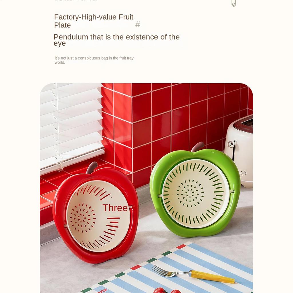 Двухслойная большая емкость для мытья овощей, забавная дуршлаг-корзина для слива фруктов, овощей, ягод, салата, пасты, Кухонная