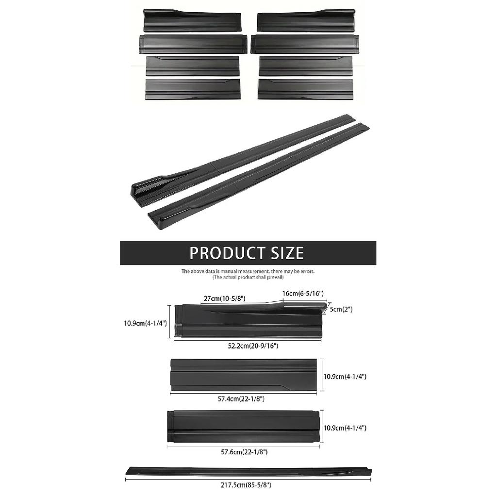 For BMW Accessories G20 3-Series 330i M340i 2019+ Gloss Black Car Side Skirt Extensions Rocker Panels Side Trim Spoiler Factory