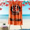 Name Custom Cincinnati Bengals Logo Print Beach Towel, Large Soft Quick Dry Towel for Beach Camping Swimming