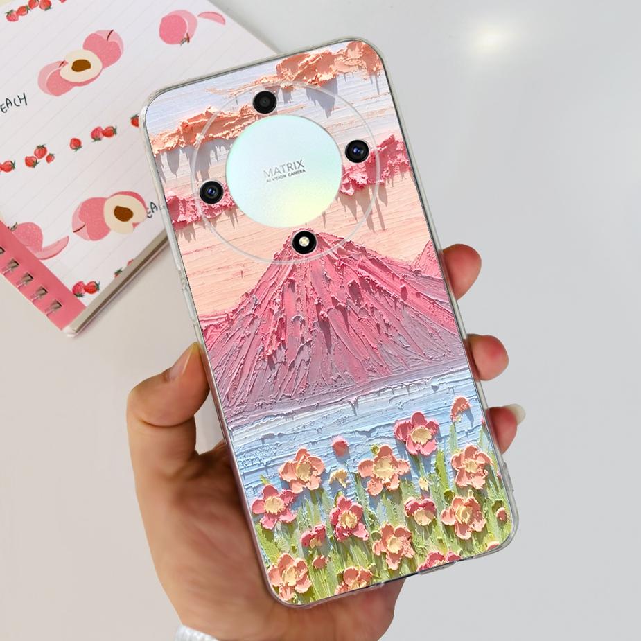 For Honor Magic 6 Lite Case Stylish Painted Back Cover Soft Silicone Phone Case For Honor X9b HonorX9b Magic6 Lite Fundas Bumper