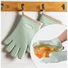 Heat-Resistant Silicone Oven Mitts, Set of 2, Five-Finger Silicone Mitts, Waterproof, Non-Slip, Anti-Scald, Heat-Resistant, Up To 300C, Stain-Resista