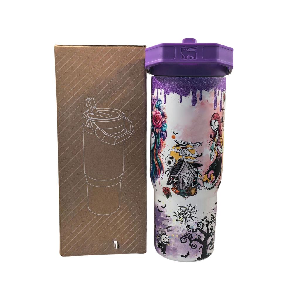 Halloween Luminous Cup 304 Stainless Steel Large Capacity Thermos- Cup High Value Car Thermos- Cup