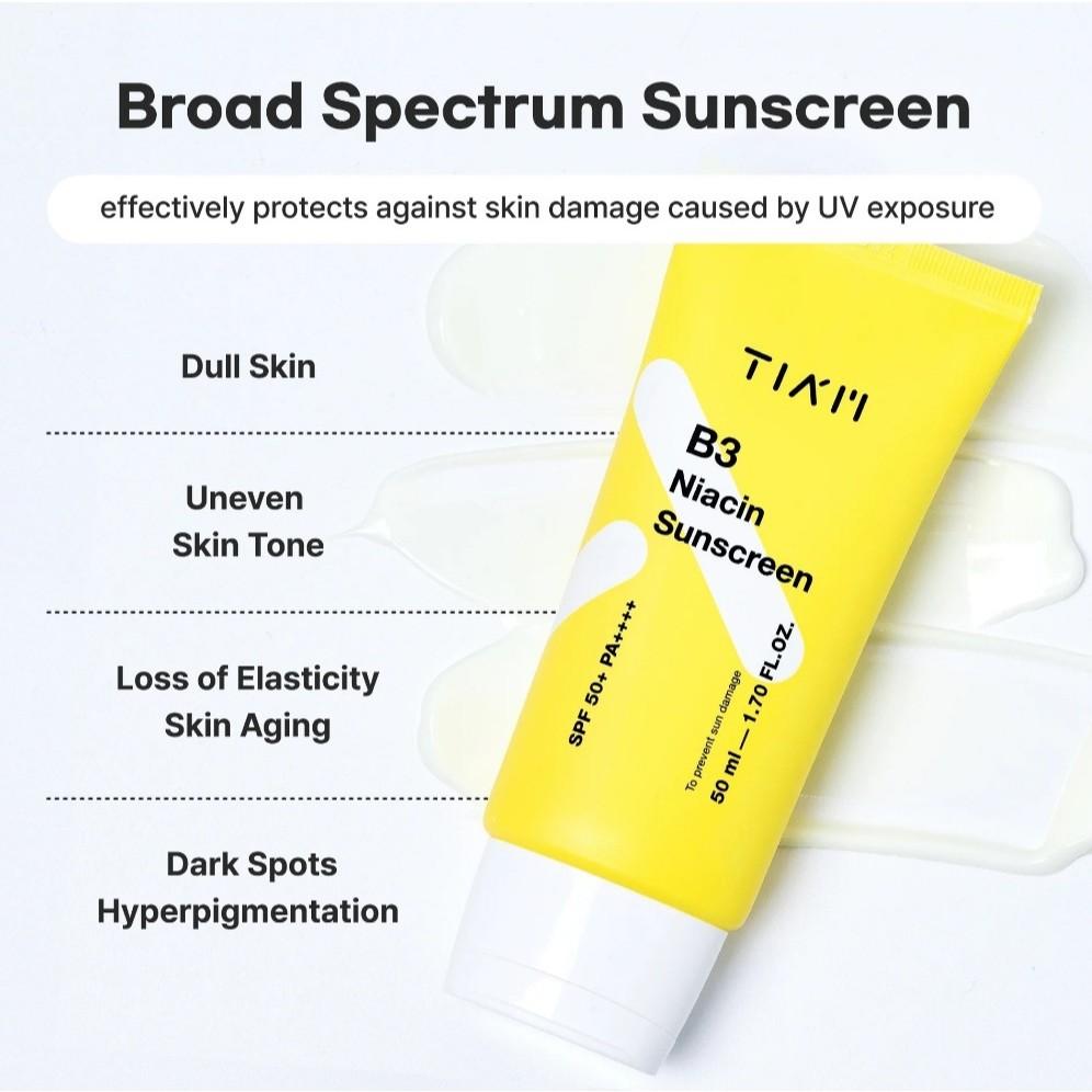 TIAM B3 NIACIN SUNSCREEN, 50mL | SPF50+ PA++++, Non sticky