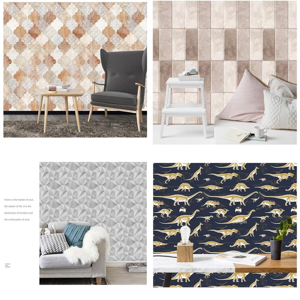 Съемные самоклеящиеся обои для гостиной и спальни (45 см * 300 см Терраццо с акварельными цветами