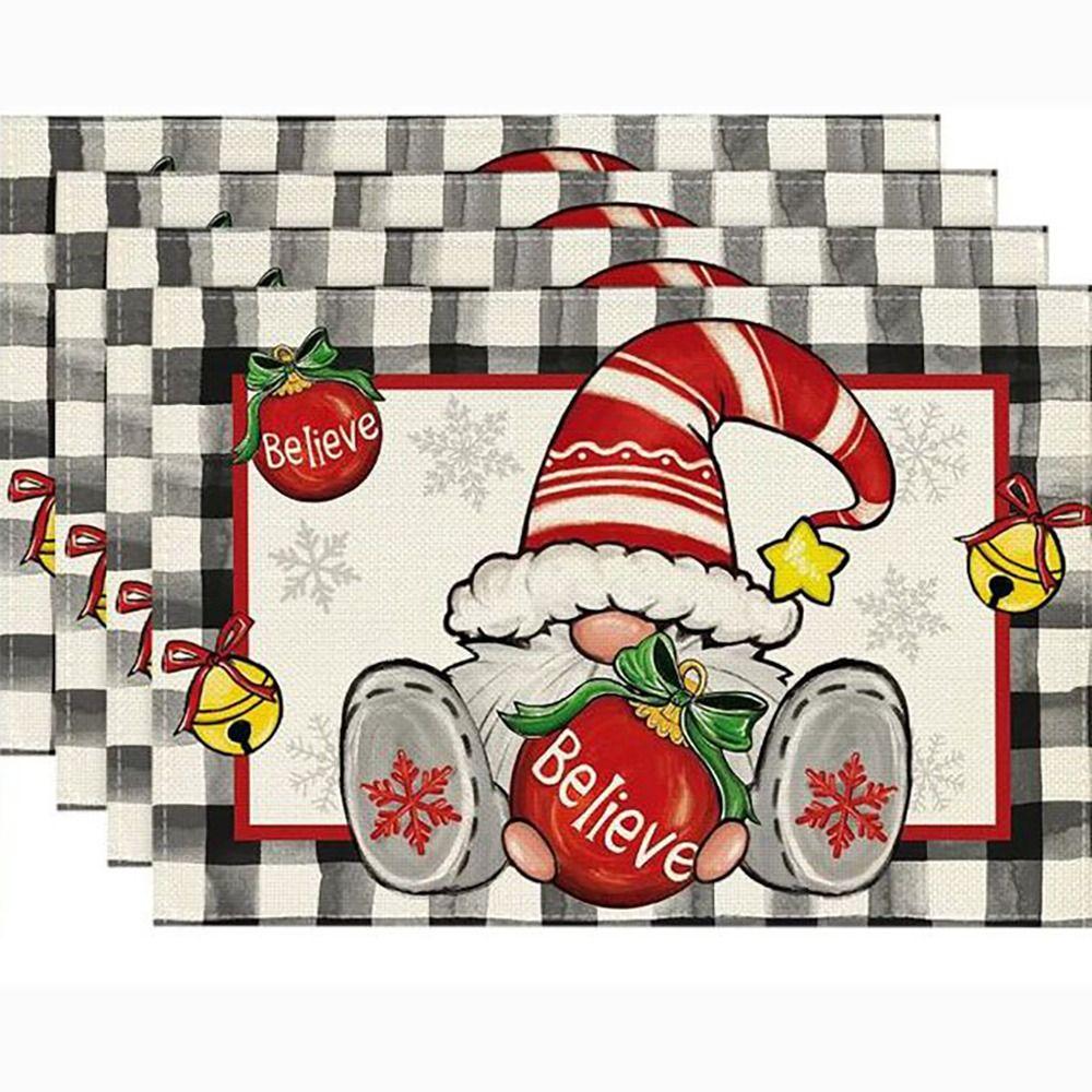 Защитный коврик для обеденного стола, Термостойкий коврик для рождественского ужина, Изоляционная подставка, Праздничное украшение