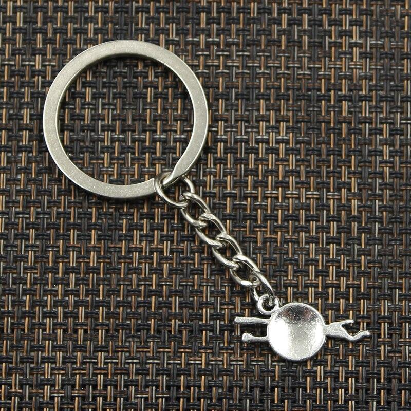 Fashion 30mm Key Ring Metal Key Chain Keychain Jewelry Antique   Plated Yarn Ball Knit Crochet 26x12mm Pendant