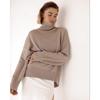 Turtleneck Solid Color Sweater Thick Pullover Women's Long Sleeved Top Warm Comfortable Loose Casual Knit Bottoming Shirt Commute Autumn and Winter