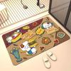 Винтажный американский мультяшный коврик для ванной комнаты с диатомовой грязью, впитывающий нескользящий коврик для спальни, ванной комнаты, входа в дом, ковер