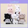 Wedding Cute Bear Plush Pendant Plush Keychain With Short Plush For Gift Ideas