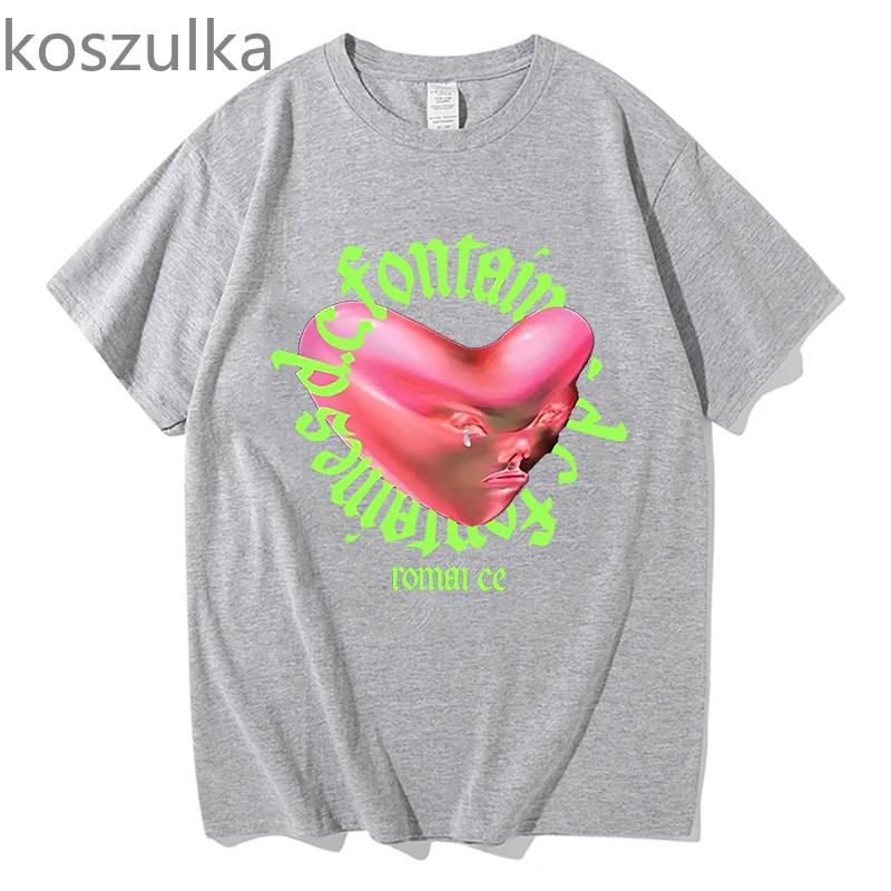 Футболки Fontaines DCRomance Tour Футболки унисекс в стиле хип-хоп большого размера Футболки унисекс из хлопка Унисекс Винтажная уличная одежда Эстетическая одежда