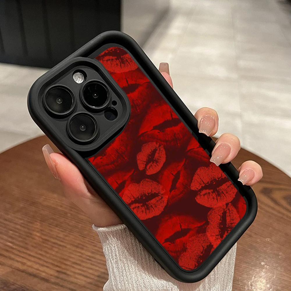 LZ23 Lips kiss Heart design art силиконовый чехол для телефона Xiaomi 11 Lite 5G 14T Redmi 14C 13C A3 Note 12 11 9 10 13 Pro Plus противоударный задний чехол