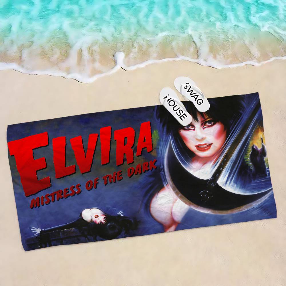 Пленка E-Elvira M-Mistress Of The D-Dark Микрофибра Пляжное Полотенце Впитывающее Быстросохнущее Мягкое Полотенце для Курорта, Альпинизма