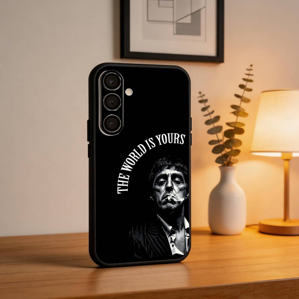 T-The World Is Yours S-Scarfaces Phone Case For Samsung  A73,72,71,A52,51,40,41,A22,A32,31,A13, Soft Black Shell