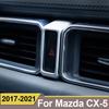 For MAZDA CX-5 CX5 CX 5 2017 2018    Car Dashboard Double Flash Warning Light Lamp Switch Frame Cover Sticker Trim