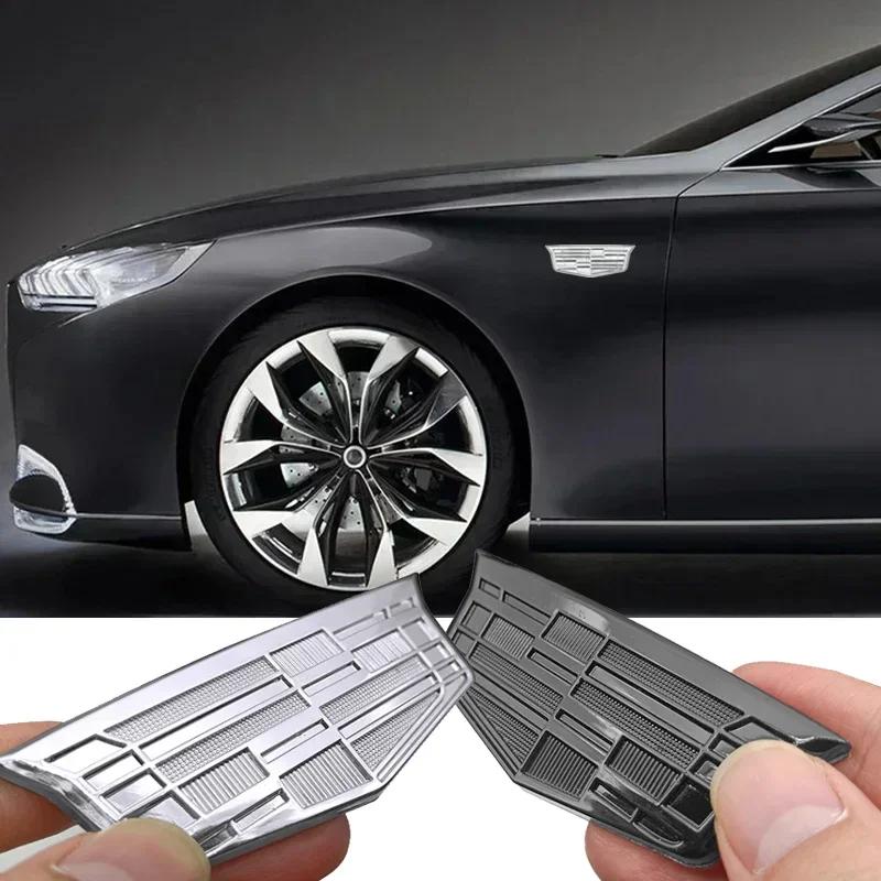 Metal Car Side Emblem 9.3x3.2CM Rear Trunk Badge Decal For Cadillac STS CT5 CT6 BLS Escalade ATS CTS SRX XTS DTS Accessories