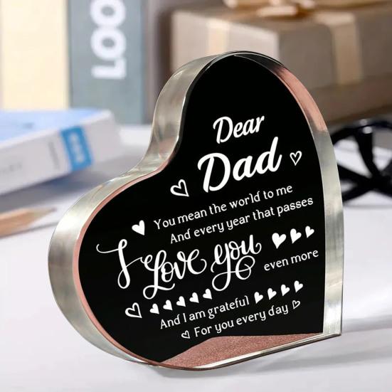 Акриловый блок в форме сердца, настольное украшение в виде сердца, отдельно стоящее украшение в виде сердца, подарок