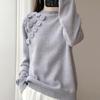 Women's Handmade Pure Wool Sweater - Soft, Fluffy, Versatile with Half-High Collar for Autumn and Winter