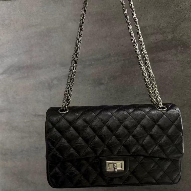 Женская кожаная сумка с ромбовидной цепочкой, персонализированным узором «взрыв», из коровьей кожи первого слоя, высококлассная, для通勤, на плечо, мессенджер