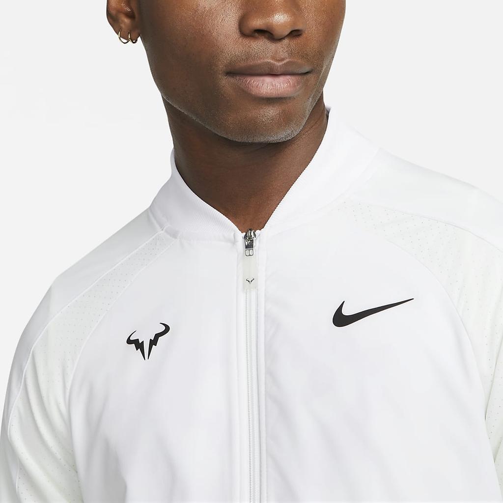 Nike Куртка Dri-FIT Rafa Quick-Dry Zipper Breathable с длинным рукавом Мужские куртки Белого цвета DV2886-100