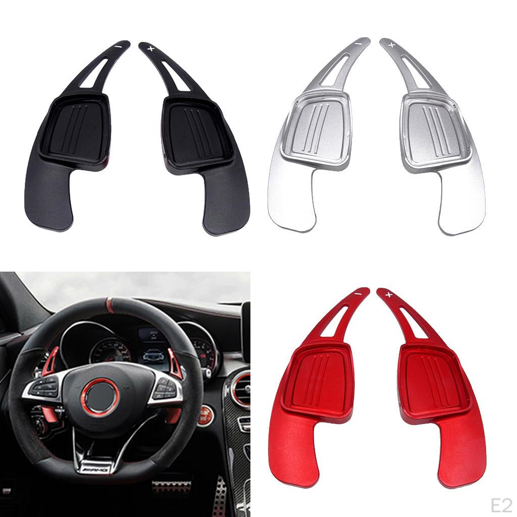 2PCS Steering Wheel Shifter Paddle Extension for S4 TT TTS Red